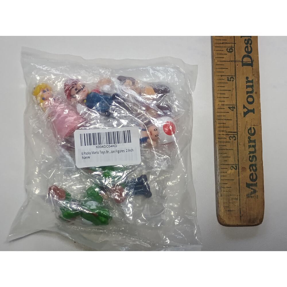 Super Mario 2-inch Collectible Character Toys - Six Pack